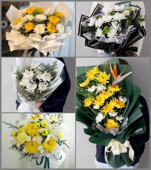 山东莱芜莱城区大王庄镇猪石槽村白事花束代送